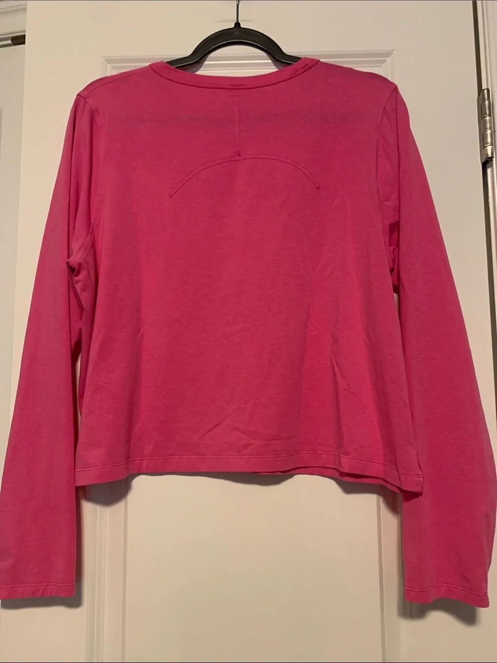Lululemon Sonic Pink Classic Fit LS Tee Est Sz 10, 21in PTP, Good Condition